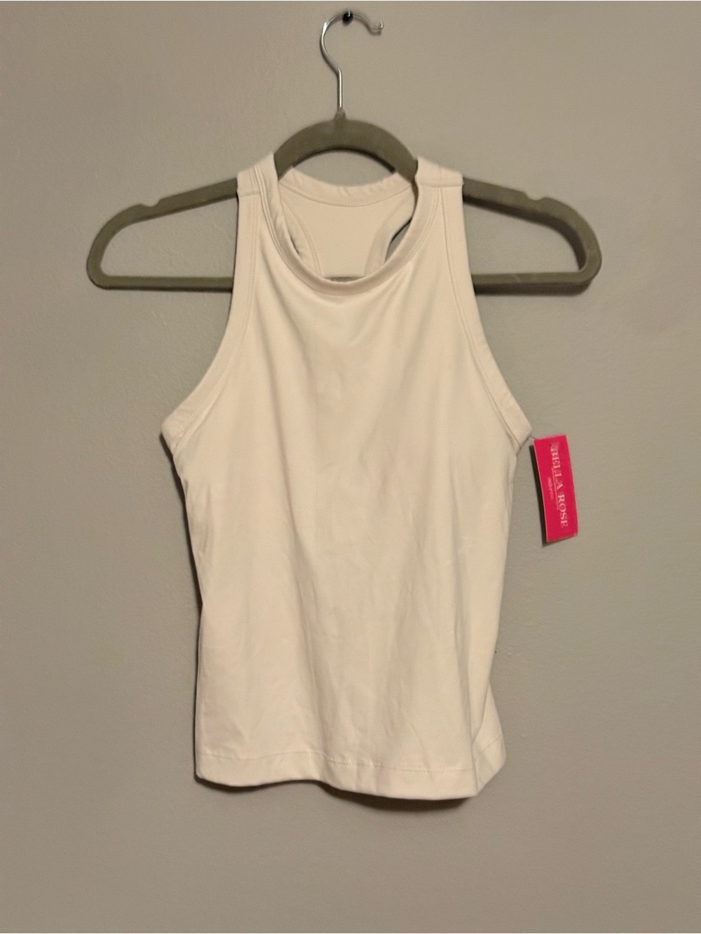 Sleeveless High-Neck Tank Top - White